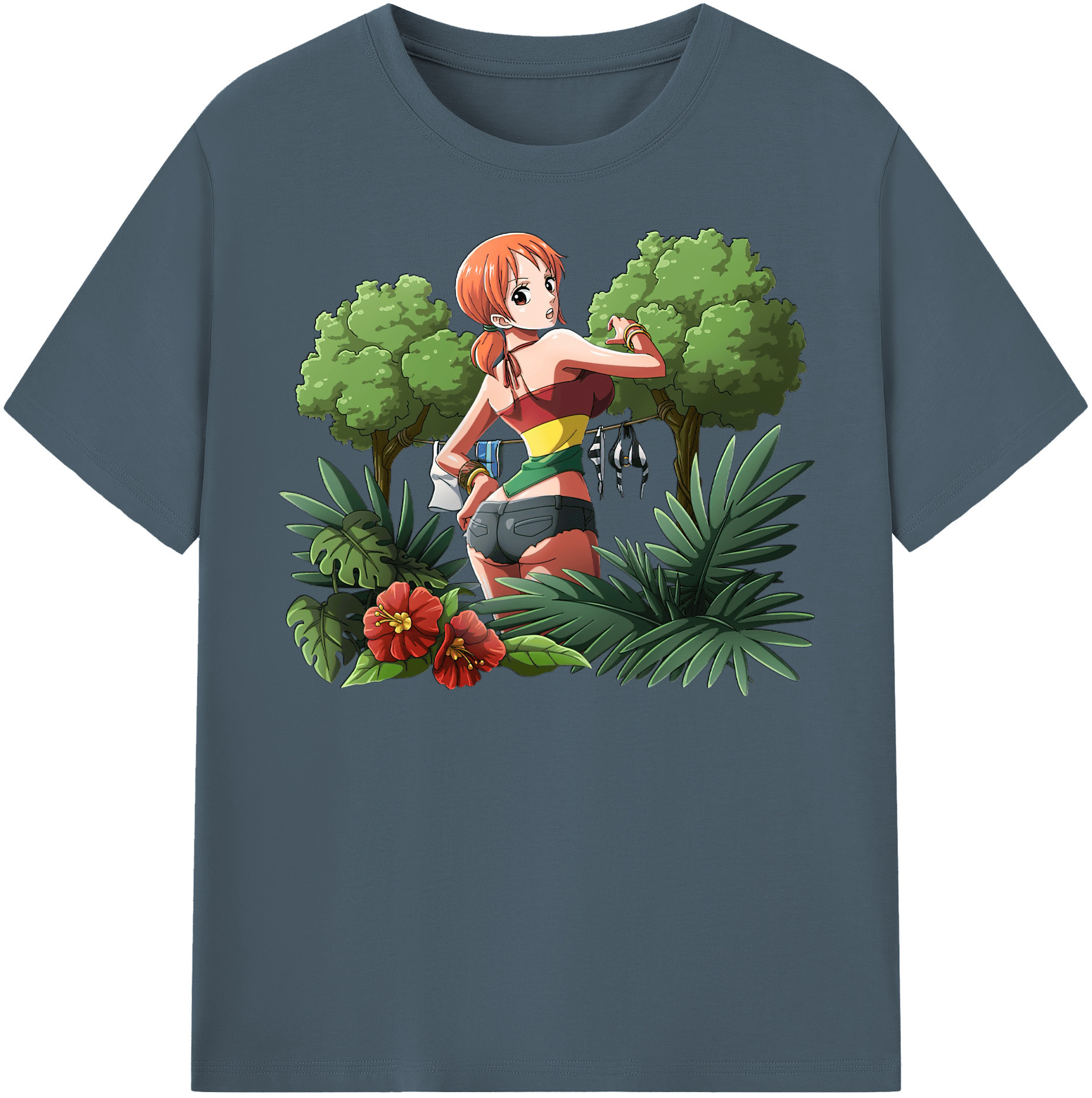 ワンピース ナミ ONE PIECE Nami 綿100％半袖Tシャツ（フロントプリント）